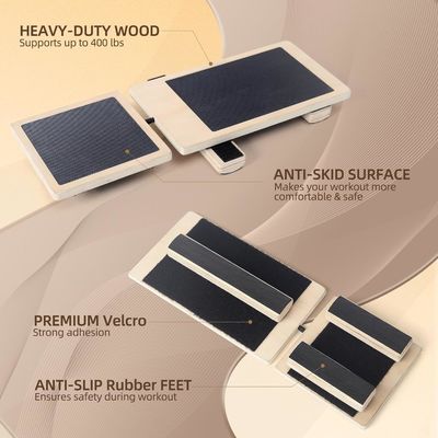 Balance Board Training Non-Slip Wood Wobble Board for Ankle Strengthener Exerciser