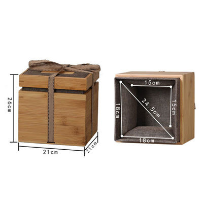 Bamboo or Custom Wood Material Matt Lamination Printing Engraving Logo Jewelry Gift Boxes