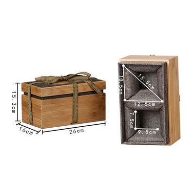Bamboo or Custom Wood Material Matt Lamination Printing Engraving Logo Jewelry Gift Boxes