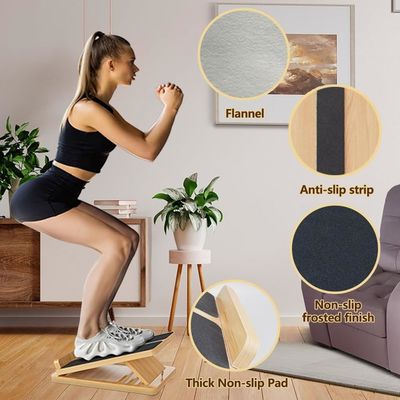 Adjustable Incline Board for Calf Stretching and Ankle Flexibility Wooden Slant Board