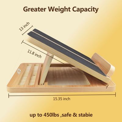 Adjustable Incline Board for Calf Stretching and Ankle Flexibility Wooden Slant Board