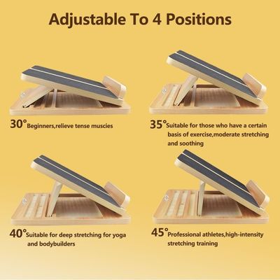 Adjustable Incline Board for Calf Stretching and Ankle Flexibility Wooden Slant Board