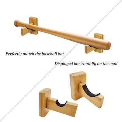 Wall Shelf for Baseball and Softball Bats Multifunctional Hook Type Installation
