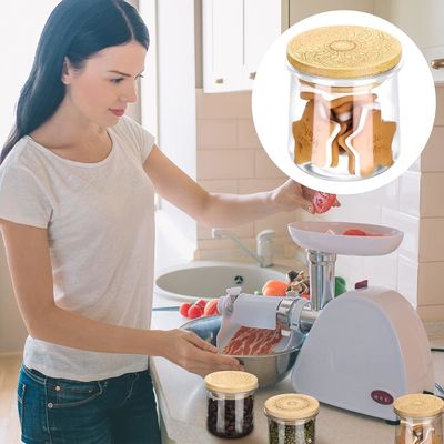 Fresh Style 12 Pcs Wooden Plain Color Jars for Candle Glass Yogurt Jar Lid Lids Wooden