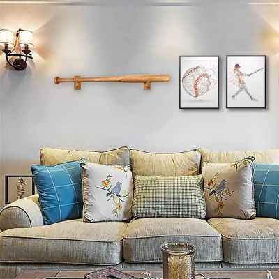 Wall Shelf for Baseball and Softball Bats Multifunctional Hook Type Installation