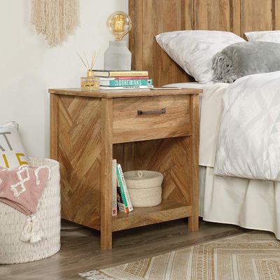 Solid Wood Nightstand with Storage Drawer Custom Size Sofa Side End Table Bedside Table