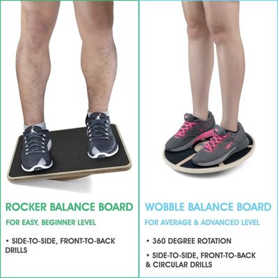 Professional Wooden Balance Board for Leg Workout High Quantity Anti-Slip Rocker Board