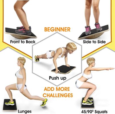 Professional Wooden Balance Board for Leg Workout High Quantity Anti-Slip Rocker Board