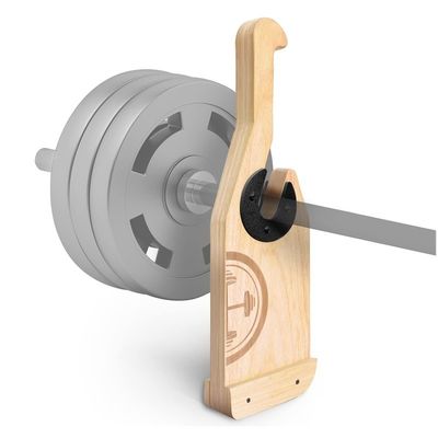 Non-Slip Handle Wooden Deadlift Barbell Jack for Weight Training Bar Stand Customized Logo