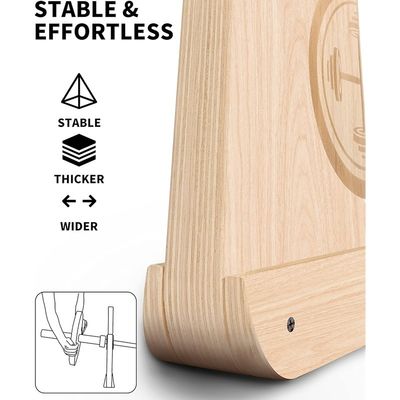 Non-Slip Handle Wooden Deadlift Barbell Jack for Weight Training Bar Stand Customized Logo