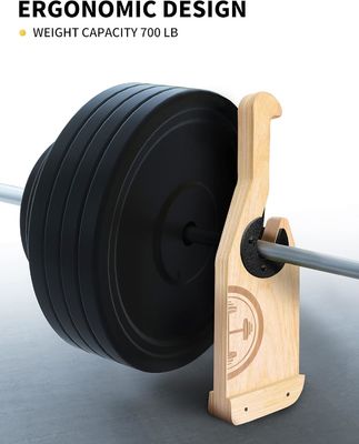 Non-Slip Handle Wooden Deadlift Barbell Jack for Weight Training Bar Stand Customized Logo
