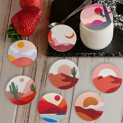 8 Pack Silicone Sealing Rings with Custom Size Colorful Boho Patterns and Bamboo Lids