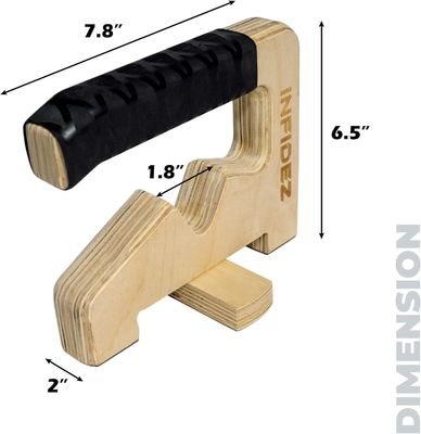 Wooden Pull Up and Push Up Handles Resistance Band Holder Non-slip Calisthenics Equipment