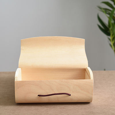 Custom Size Square Decorative Empty Christmas Natural Birch Wood Bark Gift Packaging Box