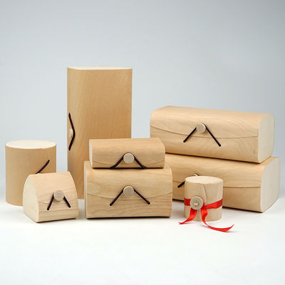 Handmade Round Soft Wood Birch Bark Gift Box with Other Printing Handling