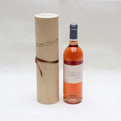 Unfinished Wood Gift Boxes with Craft Birch Bark Wine Box Packaging in Natural Color