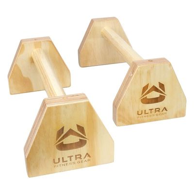 OEM/ODM 202405 Ultra Fitness Wood Parallettes Set for L Sits and Handstand Push ups