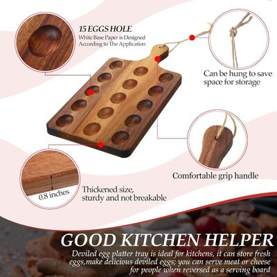 Reversible Wooden Deviled Egg Platter As Your Request Acacia Charcuterie Board