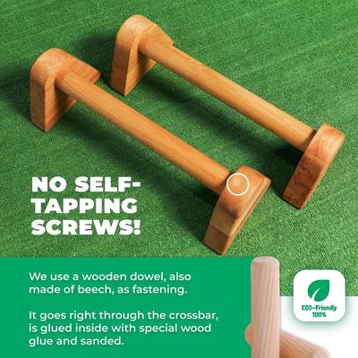 Customized Logo Wooden Muscle Push up Stands for Calisthenics Workout Gym Equipment