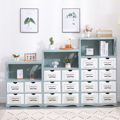 Modern Style Multi-Color Green White Chest of Drawers for Bedroom Made by Custom Wood