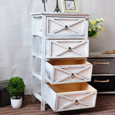 Modern Style Multi-Color Green White Chest of Drawers for Bedroom Made by Custom Wood