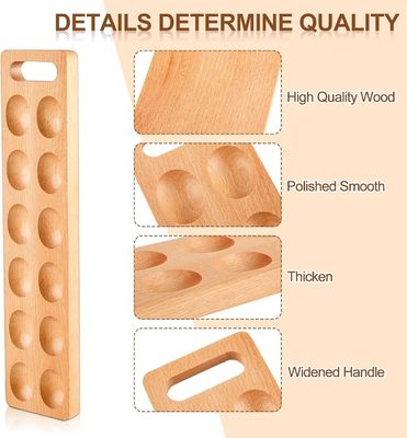 Thanksgiving Day Deviled Egg Tray Save Space with This Wooden Platter Holder 12 Holes