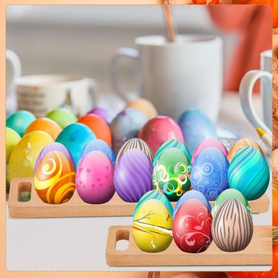 Thanksgiving Day Deviled Egg Tray Save Space with This Wooden Platter Holder 12 Holes