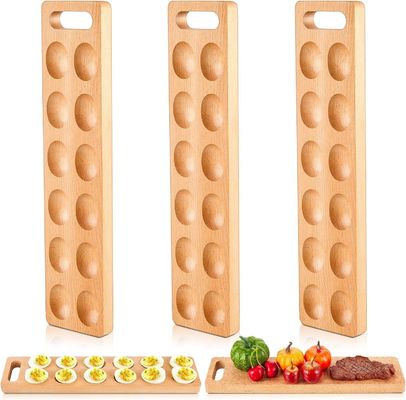 Thanksgiving Day Deviled Egg Tray Save Space with This Wooden Platter Holder 12 Holes
