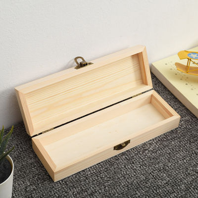 Customized Pine Wood Flip Pencil Case for Organizing Stationery and Accessories