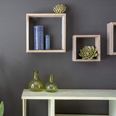 Organize Your Space with 3 Classic Natural Solid Wood Wall Mounted Floating Shelf