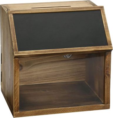 Toys Organizer Multifunction Ballot Drop Box with Chalkboard Label and Acrylic Window