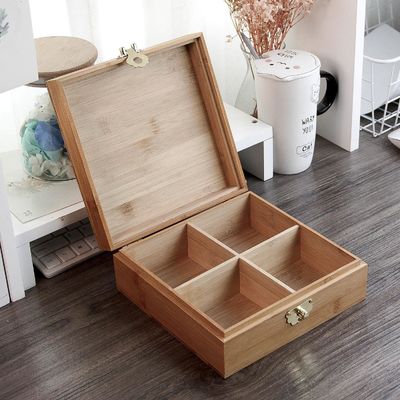 Customized Bamboo Moon Cake Packaging Wood Jewelry Storage Box with Lock and Security