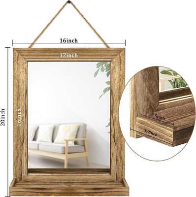 High Quantity Farmhouse Decor Wall Mirror with Shelf Advantage and No. of Tiers Single