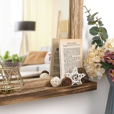 High Quantity Farmhouse Decor Wall Mirror with Shelf Advantage and No. of Tiers Single