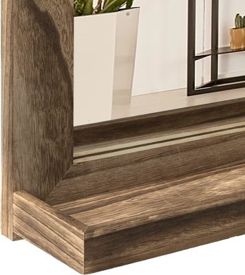 High Quantity Farmhouse Decor Wall Mirror with Shelf Advantage and No. of Tiers Single