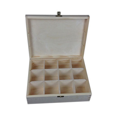 Clear Lid Wood Tea Storage Box for Printing Laser Engrave Natural Eco-Friendly Design