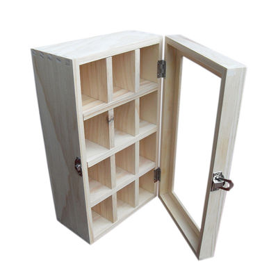 Clear Lid Wood Tea Storage Box for Printing Laser Engrave Natural Eco-Friendly Design