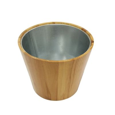 Wooden Ice Bucket Cooler Custom Wood Bucket in Plain Color or Your Choice
