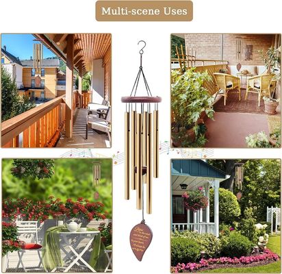 Personalized Mom Gift Customized Aluminum Compassion Memorial Wind Chimes for Outdoor