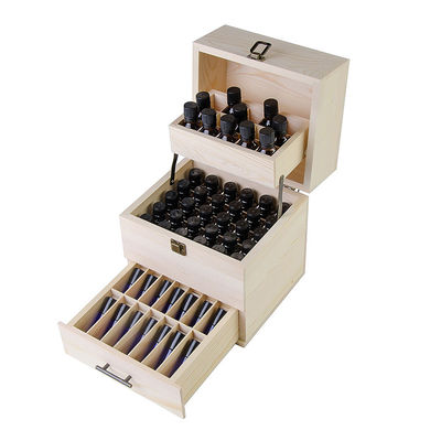 Practical Wood Essential Oil Storage Box with Dividers Made from Environmental Wood