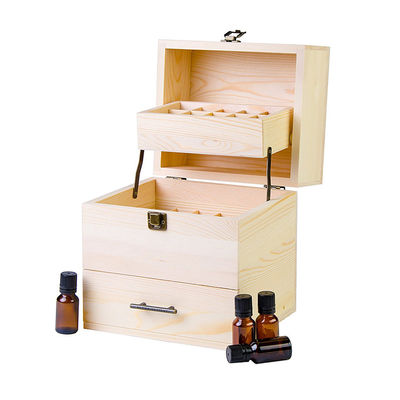 Practical Wood Essential Oil Storage Box with Dividers Made from Environmental Wood