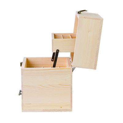 Practical Wood Essential Oil Storage Box with Dividers Made from Environmental Wood