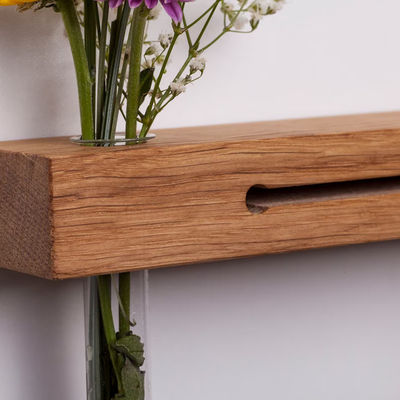 Living Room Key Hooks Wall Decoration Board with Shelf and Vase