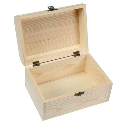 Latest Popular Luxury Unfinished Wooden Treasure Gift Boxes for DIY Art Project Crafts