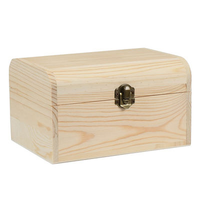 Latest Popular Luxury Unfinished Wooden Treasure Gift Boxes for DIY Art Project Crafts
