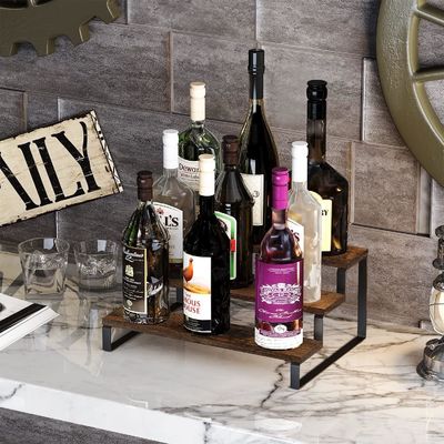 Wooden Display Stand Function Save Space 3 Tier Kitchen Counter Spice Rack Organizer