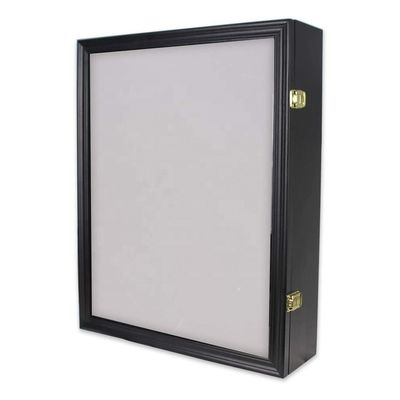 Wood and Acrylic Black 20 Baseball Display Case Cabinet for Storing Sports Memorabilia