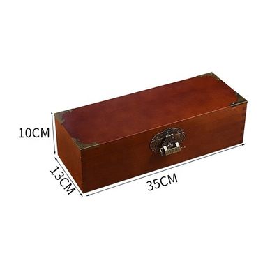 Customized Logo Acceptable Vintage Style Wooden Jewelry Gift Box with Lock and Key