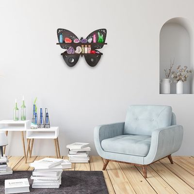 Modern Design Storage Containers for Butterfly Wood Wall Floating Shelves in Wood