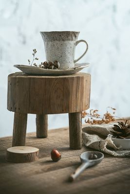 Silk-screen Printing Rustic Live Edge Reclaimed Wood Stand for Inner Home Decoration